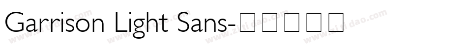 Garrison Light Sans字体转换
